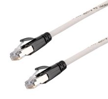 L-COM TRD626ASR-WHT-1F Ethernet Cable, 10 Gigabit, 26AWG, Cat6a, RJ45 Plug to RJ45 Plug