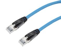 L-COM TRD626ASZ-BLU-3F Ethernet Cable, 10 Gigabit, 26AWG, Cat6a, RJ45 Plug to RJ45 Plug