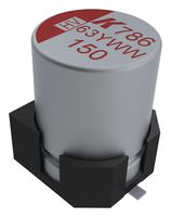 KEMET A786MW157M1JLAV011 Hybrid Aluminium Electrolytic Capacitor, Anti-Vibration, 150 µF, ± 20%, 63 V, Radial Can - SMD