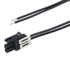 MOLEX 228364-1022 Cable Assembly, Micro-Fit+ Receptacle to Free End, 2 Ways, 3 mm, 2 Row, 150 mm, 5.9 "