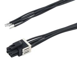 MOLEX 228364-1063 Cable Assembly, Micro-Fit+ Receptacle to Free End, 6 Ways, 3 mm, 2 Row, 300 mm, 11.8 "