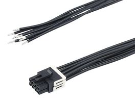 MOLEX 228411-1082 Cable Assembly, Micro-Fit+ Receptacle to Free End, 8 Ways, 3 mm, 2 Row, 150 mm, 5.9 "