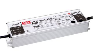 MEAN WELL HLG-80H-36A LED Driver, LED Lighting, 82.8 W, 36 VDC, 2.3 A, Constant Current, Constant Voltage, 90 VAC
