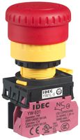 IDEC YW1L-V4P01Q4R Emergency Stop Switch, 40mm, Red Button, SPST-NO, Pushlock Pull/Turn Reset, Push In, 10 A, 24 V