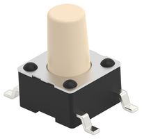 TE CONNECTIVITY - ALCOSWITCH FSM5JS6SMTR Tactile Switch, SPST-NO, FSM Series, Top Actuated, Surface Mount, Round Button, 160 gf