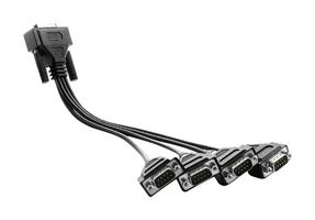 KVASER 00830-4 Splitter, HD26 to 4xDSUB9 Connectors, 300mm Cable, -40 °C to 85 °C, 4 Channel