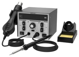 MULTICOMP PRO MP877D+ UK Hot Air Rework Station, with Soldering Station, 230VAC, 750W, UK Plug, 500°C Heat Temperature Max