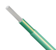 BRAND REX NXT99-0111-20-5/4 Wire, Hook Up, Polymer, Green, Yellow, 20 AWG, 19 x 0.2mm, 328 ft