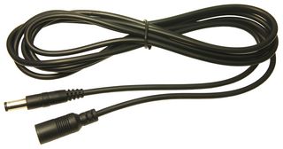 CLIFF ELECTRONIC COMPONENTS FC582120 Barrel Power Cord, PVC, 2.1mm DC Power Plug to 2.1mm DC Power Socket, 78.74 ", 2 m, Black