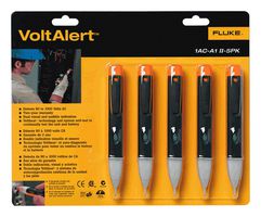 FLUKE FLK-1ACA1II-5 Voltage Tester, APAC, 5-Pack, 90V to 1kV, LED Indicator, -10 °C, 50 °C, VoltAlert Series