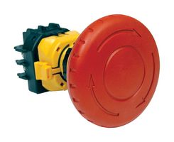 IDEC XW1E-BV502M-R Emergency Stop Switch, DPST-NC, Pushlock Reset/Push-Pull, Screw, 5 A, 250 V, 250 V