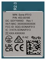 EZURIO 453-00185C Wi-Fi & Bluetooth Module, Trace Pin, 6 GHz, HCI, I2S, PCM, SDIO, UART
