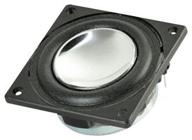 SAME SKY CMS-34348N Speaker, 8 ohm, 85 dB, 304Hz to 10kHz, Round with Square Frame, 3 W, 380 Hz Resonant