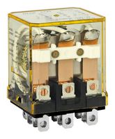 IDEC RH4B-UDC12V Power Relay, 4PDT, 12 VDC, 10 A, RH Series, Socket, Non Latching