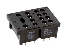 IDEC SY4S-62 Relay Socket, Through Hole, Through Hole, 14 Pins, 7 A, 250 V, RU Series