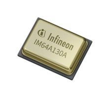 INFINEON IM64A130AXTMA1 Microphone, MEMS, Omnidirectional, 400 Ohm, -38 dB, 130 dB AOP, 64 dB SNR, 4 Pins, 2.4 to 3.6 V