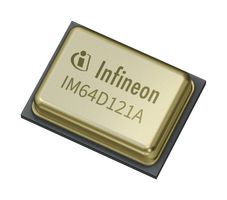 INFINEON IM64D121AXTMA1 Microphone, MEMS, Omnidirectional, -26 dB, 121 dB AOP, 64 dB SNR, 5 Pins, 1.62 to 3.6 V