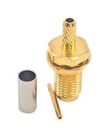 MUELLER ELECTRIC BU-1420303411 RF / Coaxial Connector, SMA Coaxial, Straight Jack, Crimp, 50 ohm, Copper