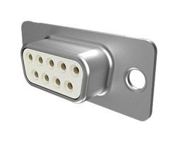 AMPHENOL COMMUNICATIONS SOLUTIONS DE09S065HTLF D Sub Connector, Standard, Receptacle, D Series, 9 Contacts, DE, Solder Cup