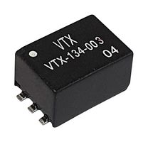 VIGORTRONIX VTX-134-003 Audio Transformer, 1:1, 600 ohm, 600 ohm, 4 kHz, 4.6 kVrms