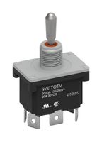 WURTH ELEKTRONIK 472231010140 Toggle Switch, On-On, DPDT, Non Illuminated, WS-TOTV Series, Panel Mount, 20 A