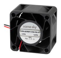 SAME SKY CFM-4028BH-1180-538-20 DC Axial Fan, 12 V, Square, 40 mm, 28 mm, Ball Bearing, 20.69 CFM