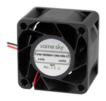 SAME SKY CFM-4028BH-1350-689-22 DC Axial Fan, 12 V, Square, 40 mm, 28 mm, Ball Bearing, 40.92 CFM