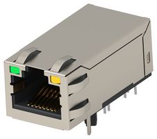 TE CONNECTIVITY 2496558-1 Modular Connector, RJ45 Jack, 1 x 1 (Port), 8P8C, Cat6a, Through Hole