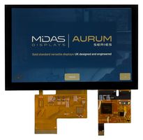 MIDAS DISPLAYS MVT-R050000C TFT LCD, 3.3 V, 5 ", 800 x 480 Pixels, Landscape, RGB, 0.99V
