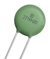 YAGEO 681KH20-AT TVS Varistor, 420 V, 560 V, 20D Series, 1.12 kV, Disc 20mm, Metal Oxide Varistor (MOV)