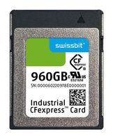 SWISSBIT SG2000CE960GI-1TB2-1DB-STD Flash Memory Card, v2.0, Type B, 3D TLC, CFexpress Card, 960 GB