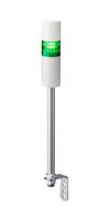 PATLITE LR5-102LIBW-G Signal Tower, 1Tier, Green, 85dB, Off White Body, RJ-45 Connector, 4 Tone, 24V, Pole/L-Bracket Mount