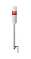 PATLITE LR5-102LIBW-R Signal Tower, 1 Tier, Red, 85dB, Off White Body, RJ-45 Connector, 4Tone, 24VDC, Pole/L-Bracket Mount
