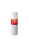 PATLITE LR5-102WIBW-R Signal Tower, 1 Tier, Red, 85dB, Off White Body, RJ-45 Connector, 4Tone, 24VDC, Direct Mount