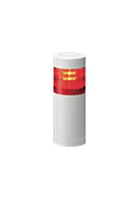 PATLITE LR5-102WINW-R Signal Tower, 1 Tier, Red, Off White Body, RJ-45 Connector, 24 VDC, Direct Mount, EtherNet/IP