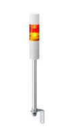 PATLITE LR5-202LIBW-RY Signal Tower, 2 Tier, Red/Yellow, 85 dB, Off White Body, RJ-45 Connector, 4 Tone, 24 VDC, Pole Mount