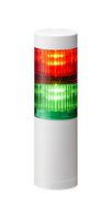 PATLITE LR5-202WINW-RG Signal Tower, 2 Tier, Green/Red, Off White Body, RJ-45 Connector, 24 VDC, Direct Mount