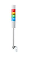 PATLITE LR5-402LIBW-RYGB Signal Tower, 4 Tier, Blue/Green/Red/Yellow, 85 dB, Off White Body, RJ-45 Connector, 4 Tone, 24 VDC
