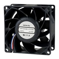 SAME SKY CFM-8032B-160-539-22 DC Axial Fan, 12 V, Square, 80 mm, 25 mm, Ball Bearing, 72.22 CFM