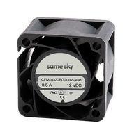 SAME SKY CFM-4028BG-1160-520-22 DC Axial Fan, 12 V, Square, 40 mm, 28 mm, Ball, 19.51 CFM