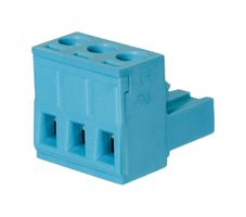 SAME SKY TBP01P1-508-18BE Pluggable Terminal Block, Blue, 5.08 mm, 18 Ways, 28 AWG, 12 AWG, 2.5 mm², Push In, Screw