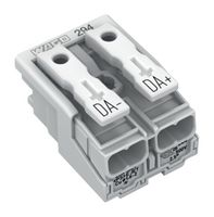 WAGO 294-4032 Pluggable Terminal Block, Lighting Conn, 10 mm, 2 Ways, 18 AWG, 12 AWG, 2.5 mm², Push In
