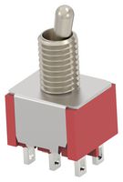 ALCOSWITCH - TE CONNECTIVITY DMTD1T4B3TPVS05 Toggle Switch, On-None-On, DPDT, Non Illuminated, DMT Series, Panel, Through Hole, 5 A
