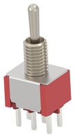 ALCOSWITCH - TE CONNECTIVITY DMTD2T4B4TPVS05 Toggle Switch, On-Off-On, DPDT, Non Illuminated, DMT Series, Panel, Through Hole, 5 A