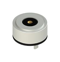 EDAC MPF-V00-0A2-2R13-E00 Magnetic Connector, POGO Circular, 2 Contacts, Receptacle, Vertical, 3 A, Black