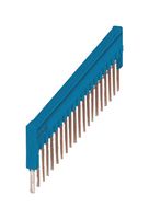 PHOENIX CONTACT 3213138 Jumper (Busbar), Blue, 17.5 A, Plug In Bridge, Phoenix Contact CLIPLINE Series Terminal Blocks