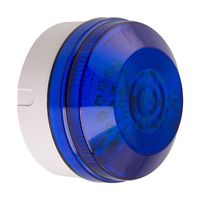 MOFLASH SIGNALLING LED195-03WH-SB-03 Beacon, Blue, Continuous/Flashing, 85 V, IP65, 104 mm Dia, 65 mm H, -25 to 55 °C