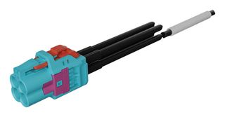 MOLEX 2257753012 RF / Coaxial Cable Assembly, Key Z, Water Blue, 3.3 ft, 1 m, RG-174, Pigtail, Free End, 50 ohm