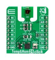 MIKROELEKTRONIKA MIKROE-5651 Add-On Board, Temp and Hum 24 Click, MikroE MikroBUS Compatible Development Boards