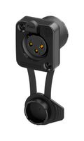 NEUTRIK NC3FD-TOP XLR Connector, 3 Contacts, Receptacle, Panel PCB Mount, Gold Plated Contacts, Zinc Diecast Body